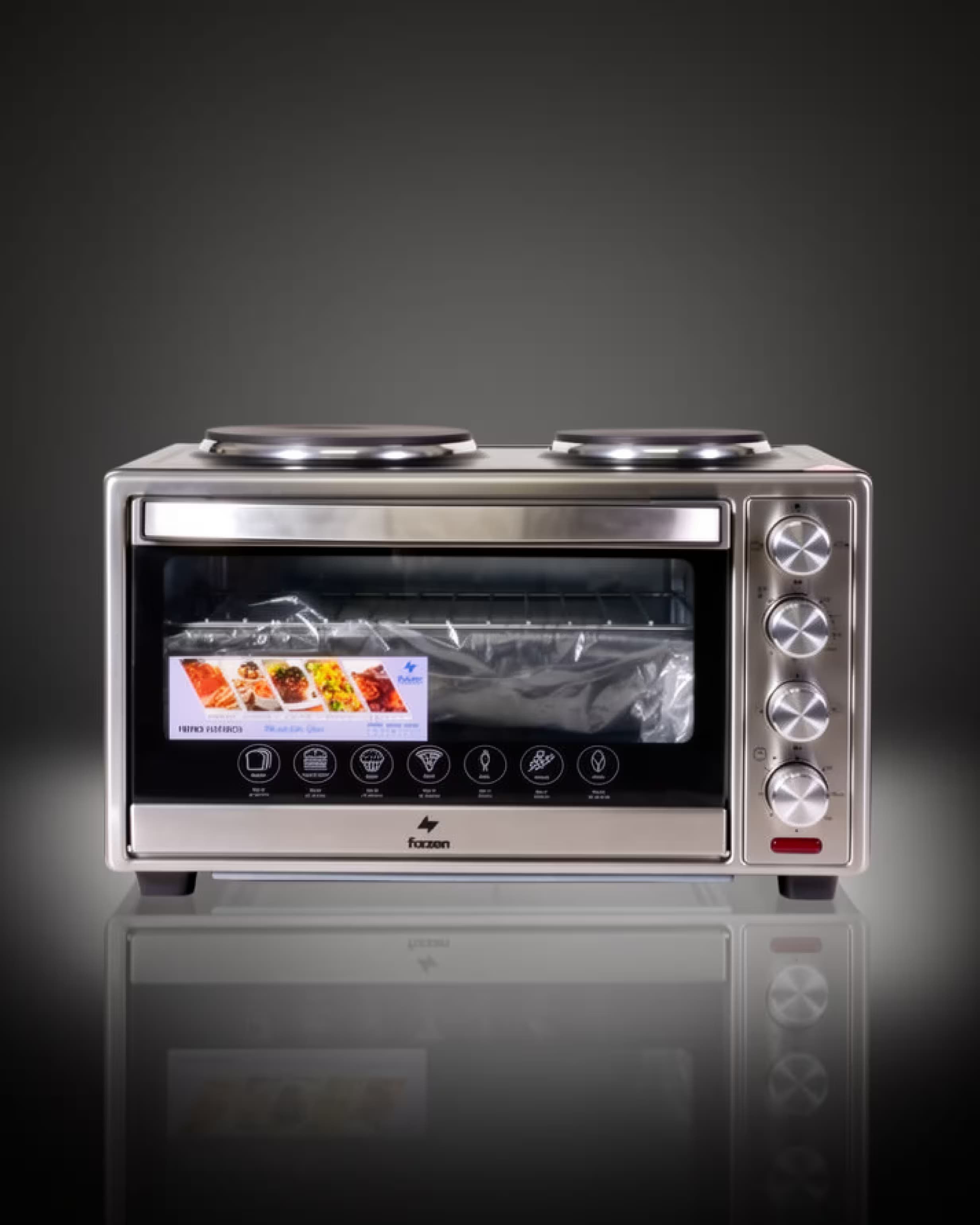 Forno elétrico de 30 litros com 2 placas de aquecimento